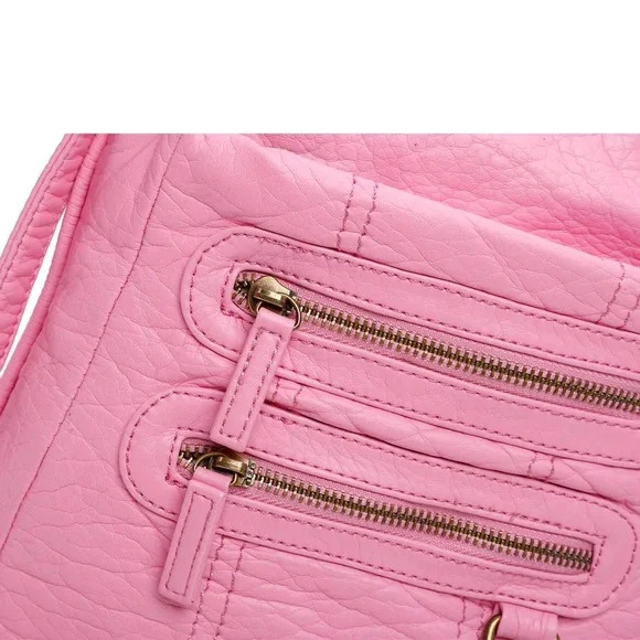 👛 NWT! Pink Multi Zipper Crossbody - Picture 6 of 7